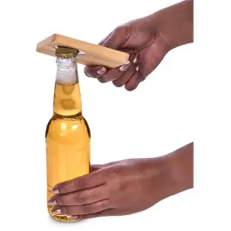 Altitude Drifter Bamboo Bottle Opener Coaster Opening